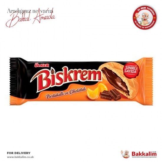 Ulker Biskrem 90 Gr Orange And Chocolate With Biscuit SAMA FOODS ENFIELD UK