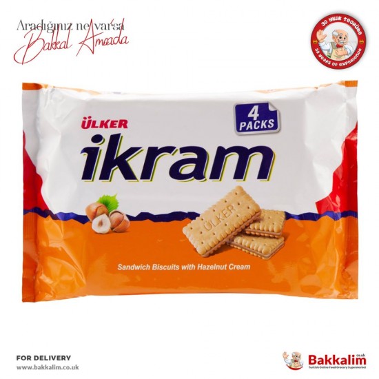 Ulker Ikram 4 Packs Hazelnut Biscuit 336 G SAMA FOODS ENFIELD UK