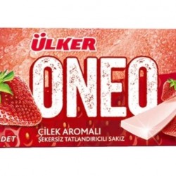 Ulker Oneo Strawberry Chewing Gum Sugar Free 14g