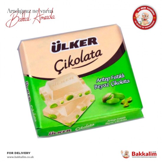 Ülker Antep Fıstıklı Beyaz Çikolata 65 Gr SAMA FOODS ENFIELD UK