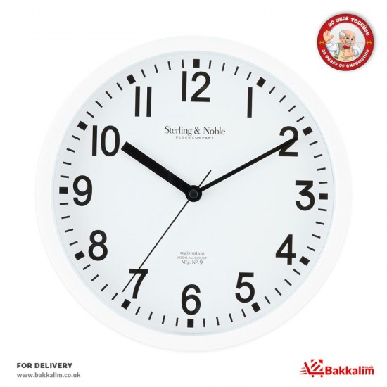 White Wall Clock SAMA FOODS ENFIELD UK