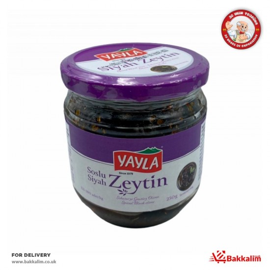 Yayla 250 Gr Soslu Siyah Zeytin SAMA FOODS ENFIELD UK