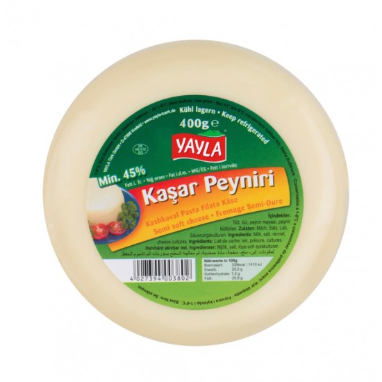 Yayla Kashkaval Cheese 400 G SAMA FOODS ENFIELD UK