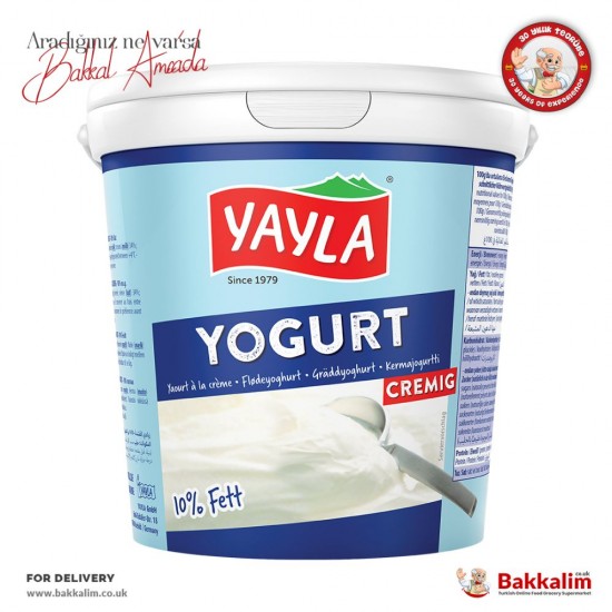 Yayla Strained Yoghurt %10 Fat 1000 G SAMA FOODS ENFIELD UK