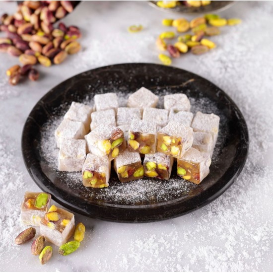 Ikbal Turkish Delight Double Roasted With Pistachio 350g SAMA FOODS ENFIELD UK