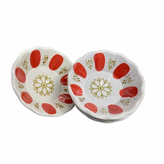 Turkish Tea Cup Coaster Red X6 SAMA FOODS ENFIELD UK